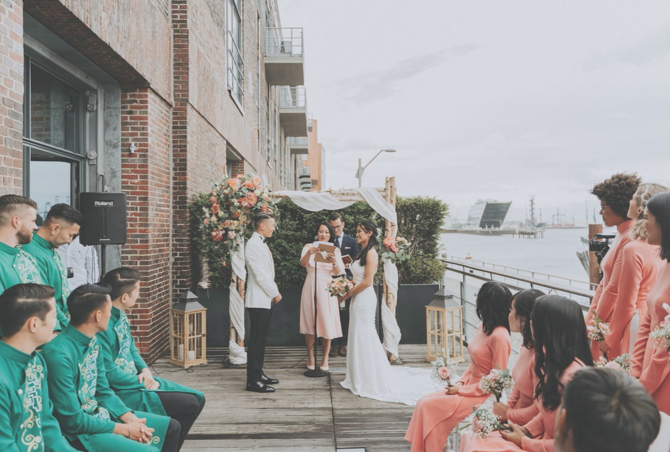 Hochzeit Hamburg, freie Trauung an der Elbe