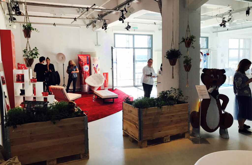 Business Event, Location, Produktshow Colgate und Palmolive