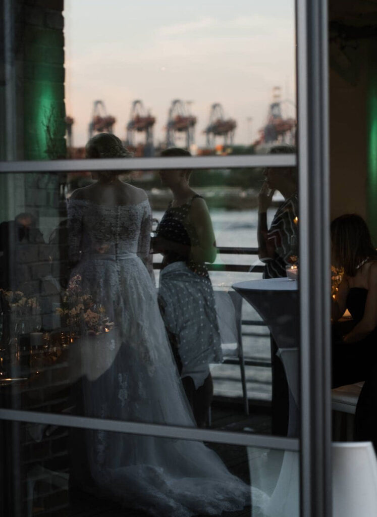 Hochzeit, Event, Feier im Abendlicht