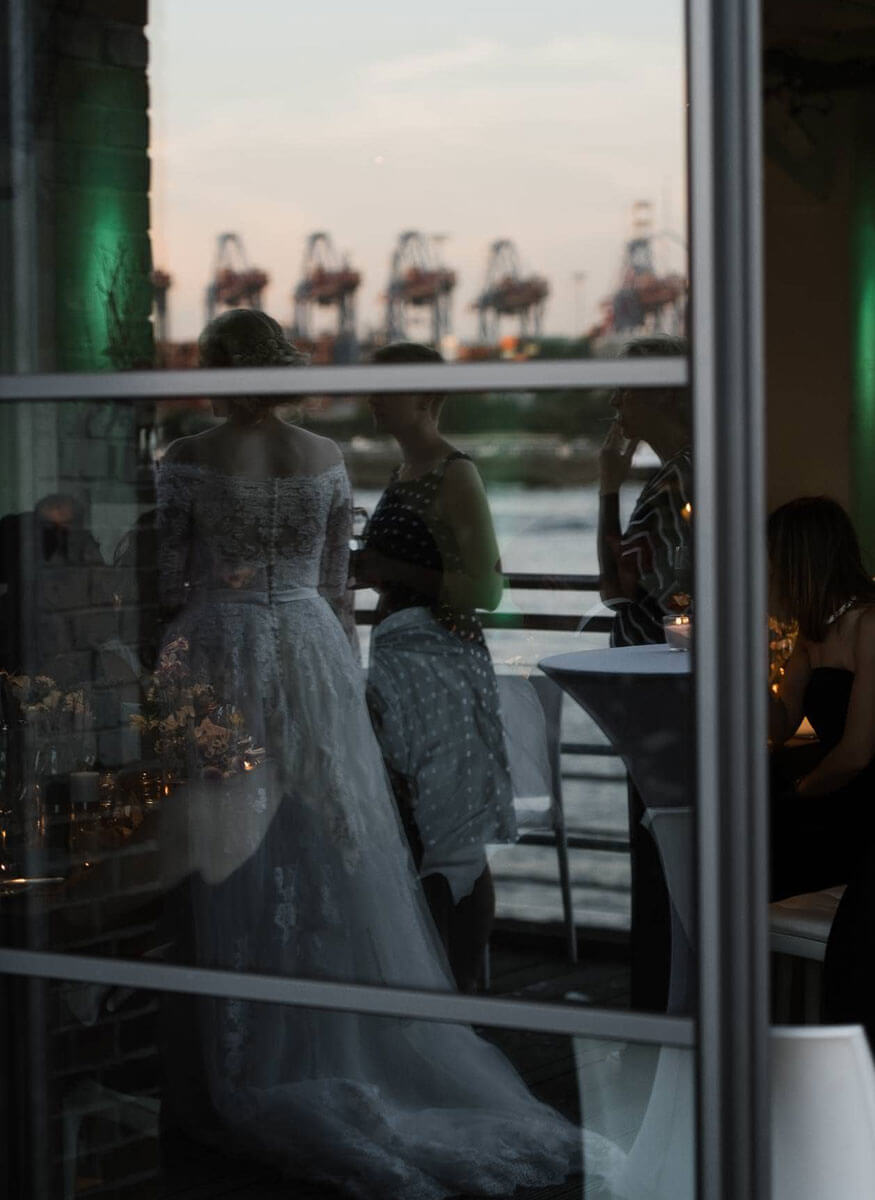 Hochzeit, Event, Feier im Abendlicht