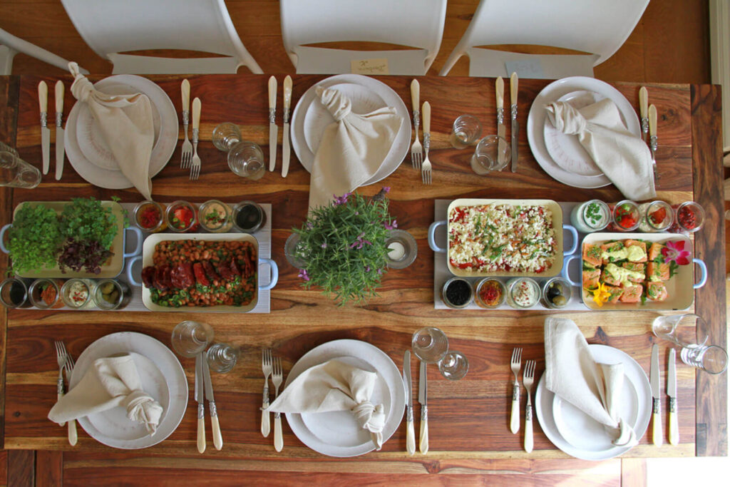 Vesper Diner, Catering, gedeckter Tisch