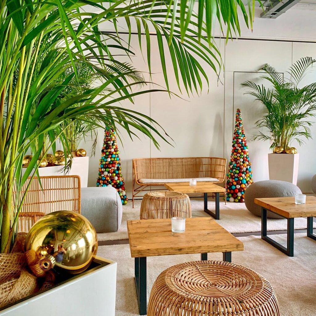 Weihnachtsfeier, weihnachtlich eingerichtete Location